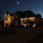 House with Exterior Lighting and Driveway