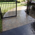 Paver Walkway and Black Gate