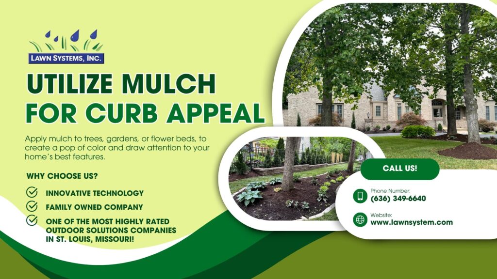 Curb Appeal Utilizing Contrasting Mulch